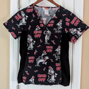 Dr Seuss Cat in the Hat Scrub Top